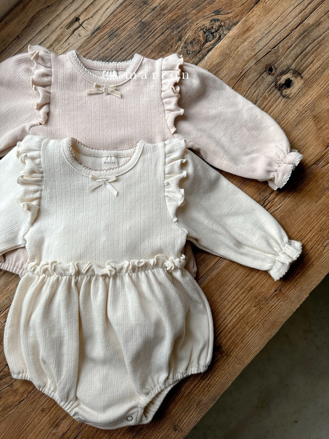 Ribbon frill rompers