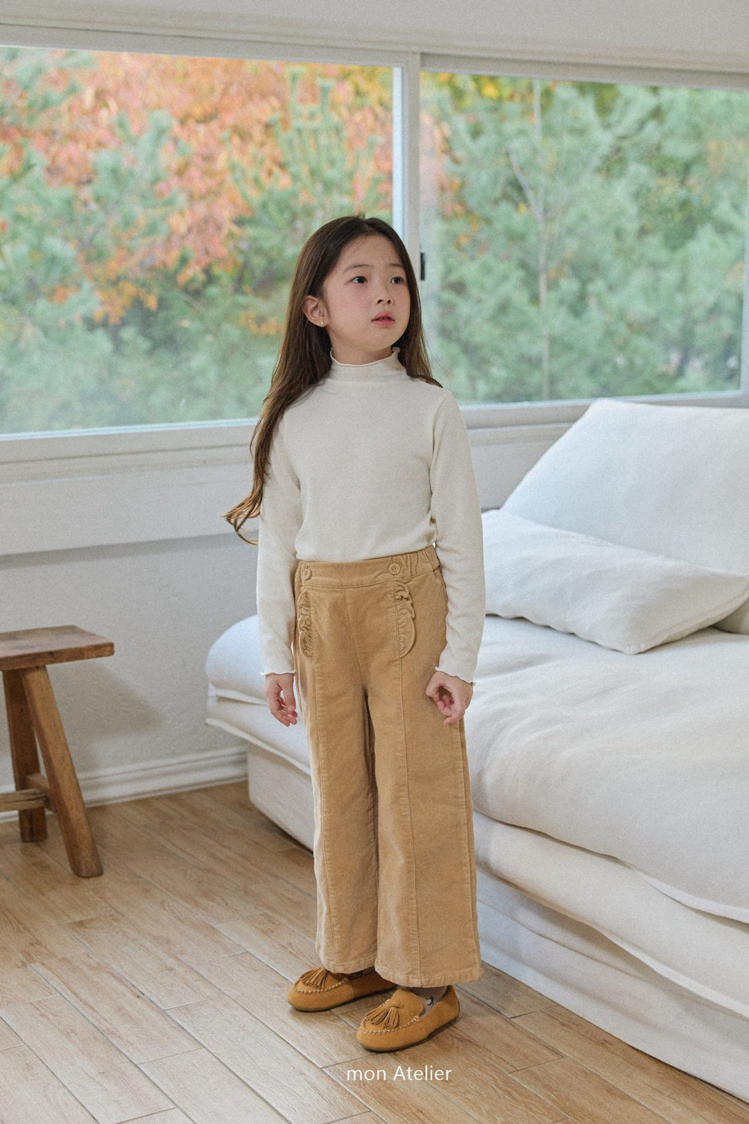 Frill cordu pants