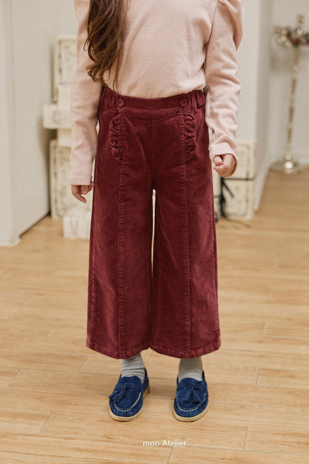 Frill cordu pants