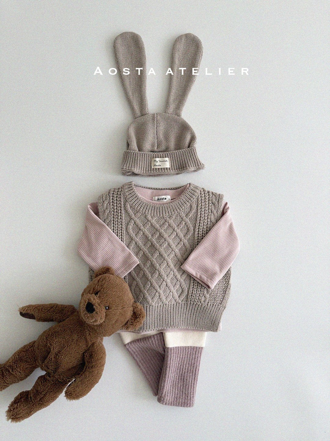 Knit rabbit hat