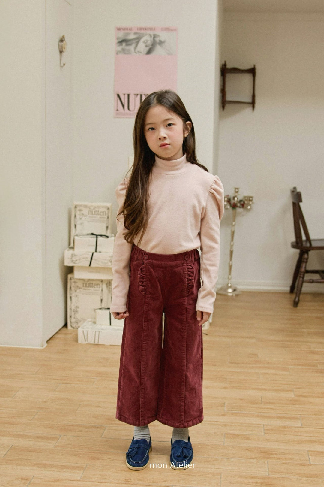 Frill cordu pants