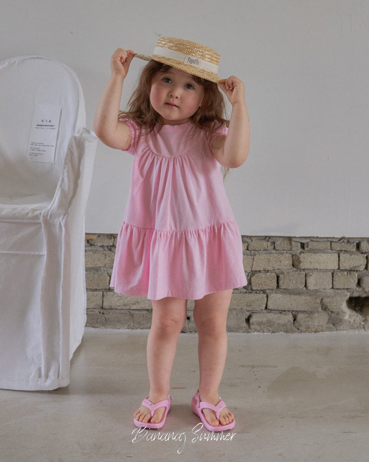 Dot ruffle one-piece