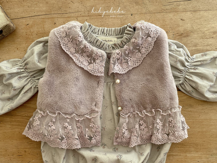 Mink fur lace vest