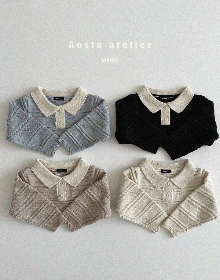 Knit collor T