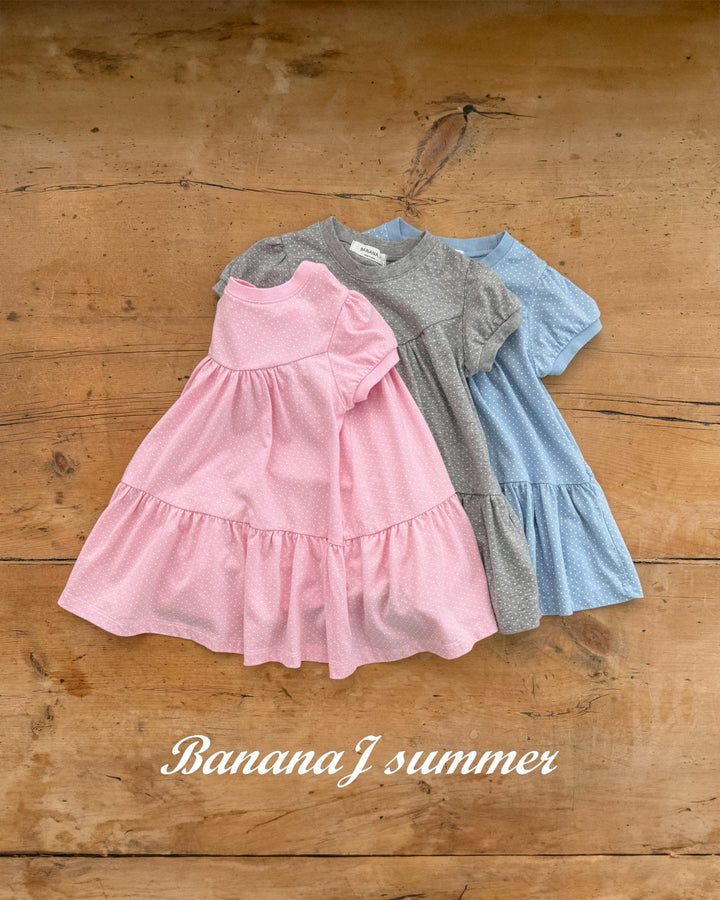 Dot ruffle one-piece