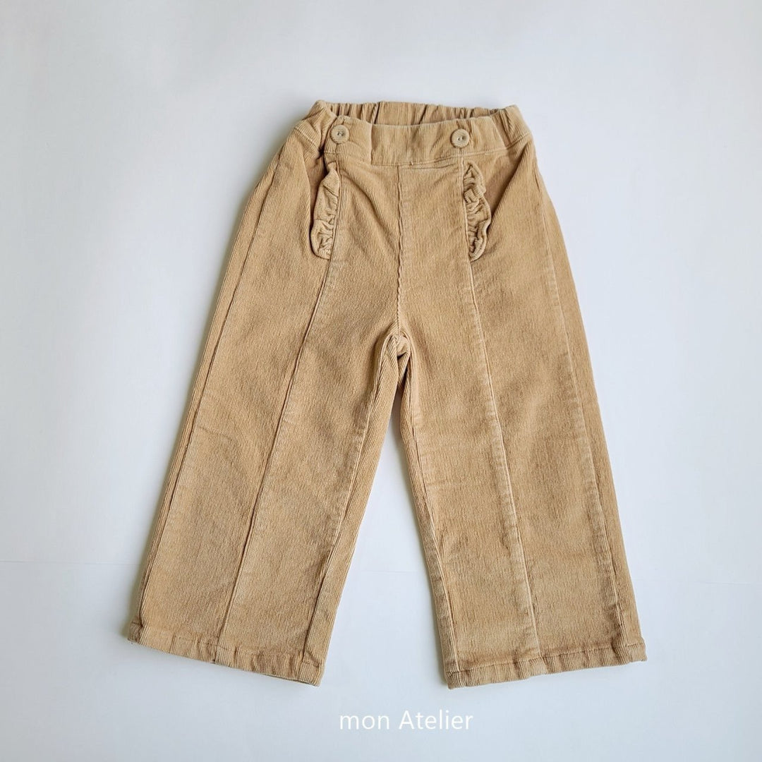 Frill cordu pants