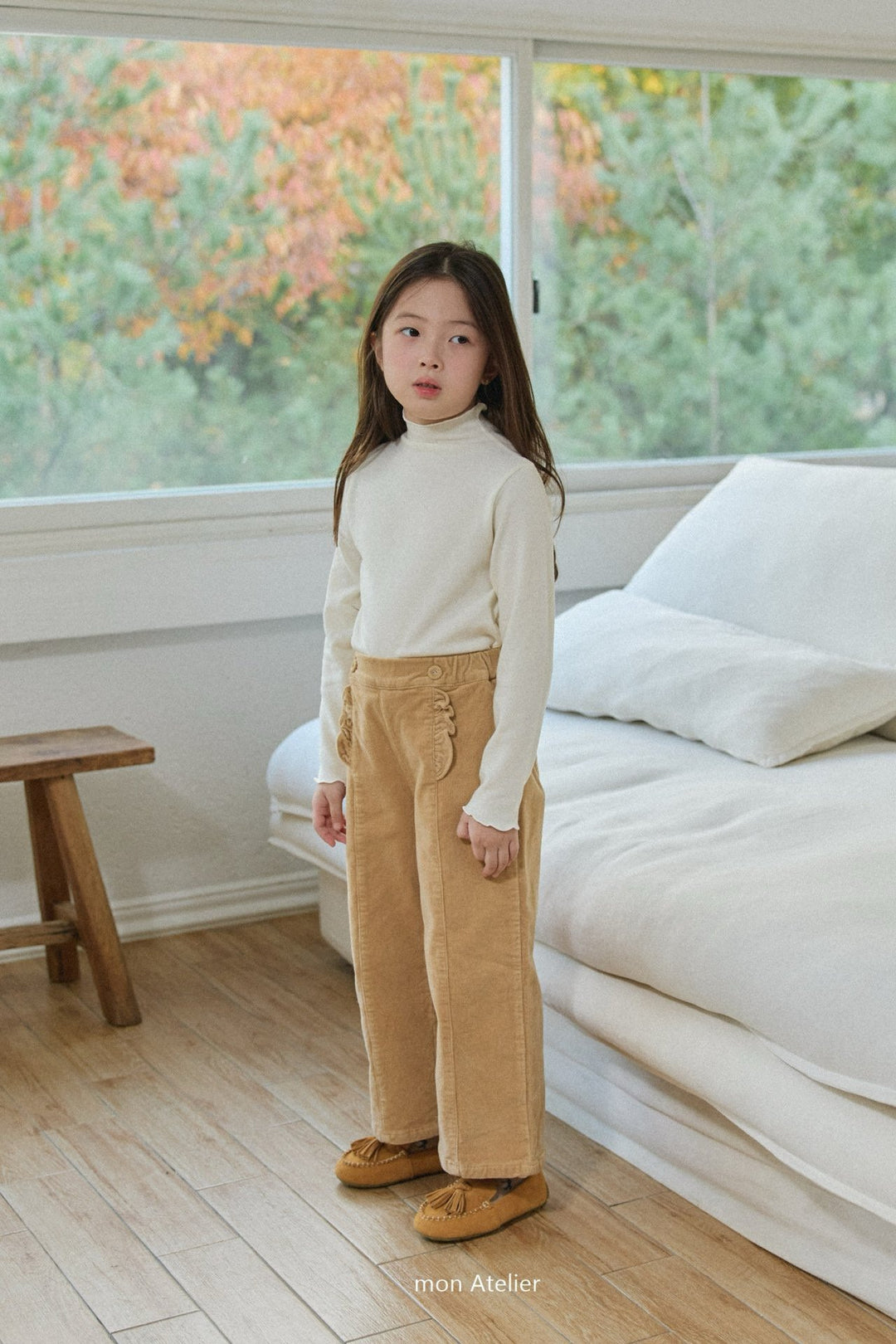 Frill cordu pants