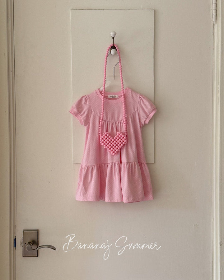 Dot ruffle one-piece